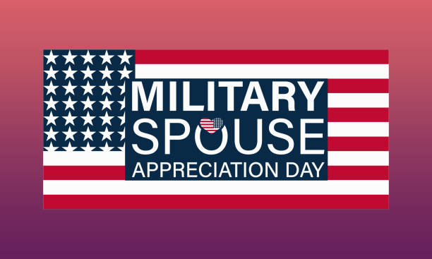 istock Military Spouse Appreciation Day vector template. Celebrating Love and Togetherness with Couple's Romance and Appreciation Illustration. background, banner, card, poster design. 1841826629