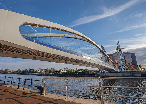 istock Millennium Bridge Lowry Centre, Salford Quays. 184182960