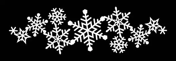 Vector illustration of Snowflakes silhouette for decoration