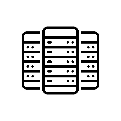 Icon for server, data, hub, file, database, datacenter, storage, hosting, webhosting, information, network, connect