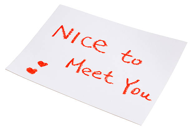 istock Card with 'Nice to Meet You' 184194219