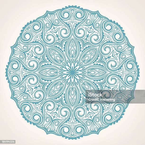 Rounded Blue Vector Pattern Round Blue Pattern Stock Illustration - Download Image Now - Abstract ...