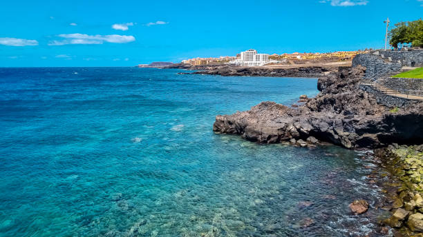 istock Los Abrigos - Panoramic view on a pebble stone beach Play de San Blas near Los Abridges, Tenerife, Spain 1841963112