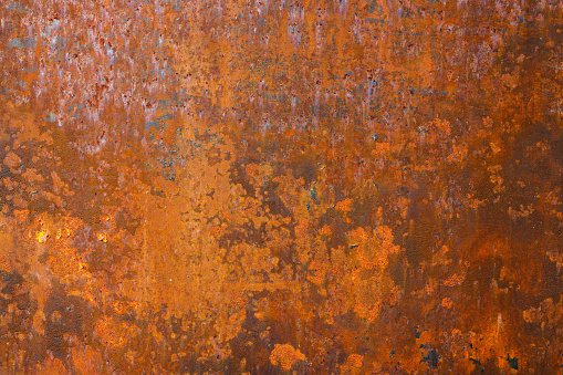 Old paint on rusty metal