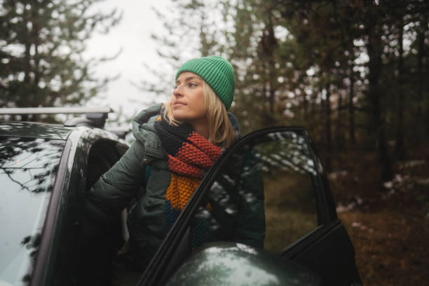 istock An adventurer on a winter road trip 1841982455
