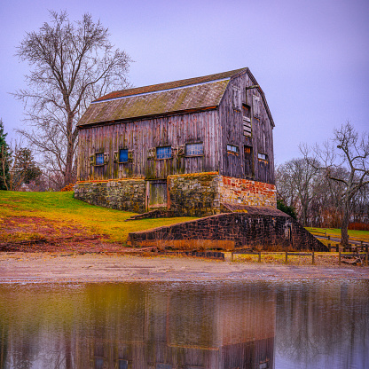 Landmark Cove Warehouse in Old Wethersfield, built around 1690 at the bend in the Connecticut River for trading with West Indies and the only remaining warehouse of the era in Connecticut