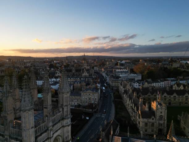 istock Aerial view over Oxford at Dusk 1841988199