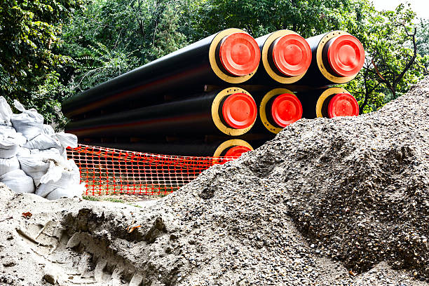 istock Industrially isolated pipes 184199462