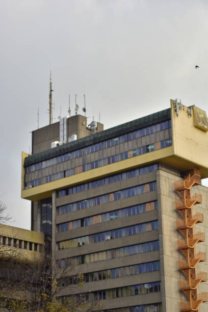 istock Brutalism styled business office building. 1842023325