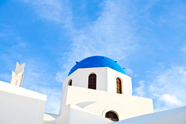 istock Santorini Blue Dome Church 184202922