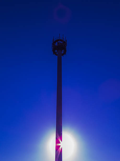 istock high steel pillar on sunset in summer 184206433