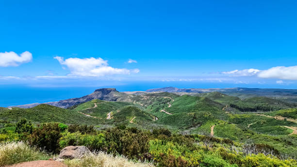 istock Roque Agando - Panoramic view on massive volanic plug Fortaleza de Chipude overlooking western coast of La Gomera, Canary Islands, Spain, 1842113148