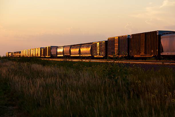 istock Train Cars at Sunset 184213240