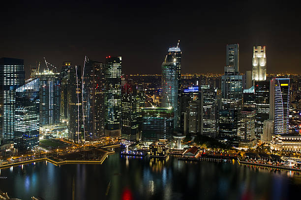 istock Singapore Central Business District Skyline at Night 184213346