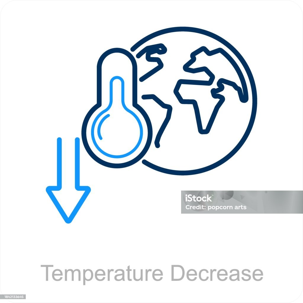 Temperature Decrease Stock Illustration - Download Image Now - Concepts ...