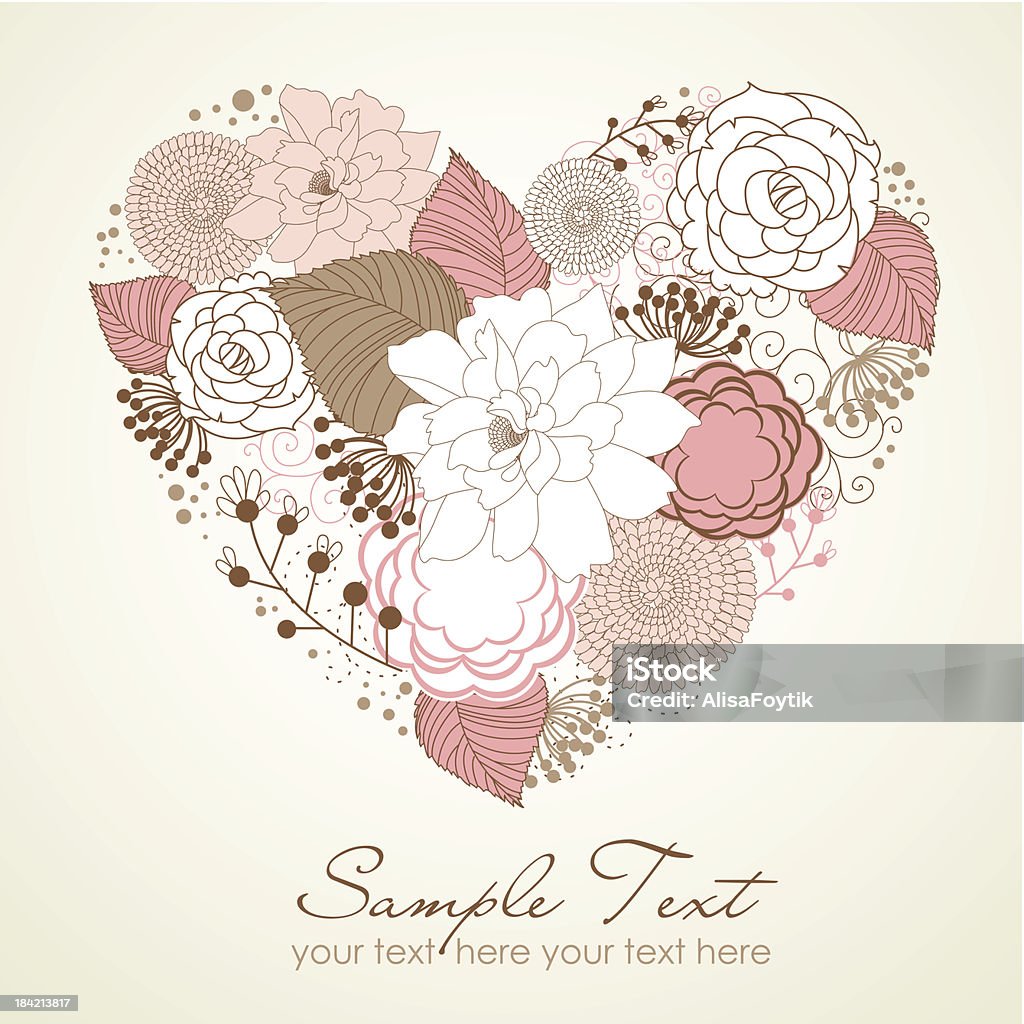 Floral heart shape Abstract stock vector