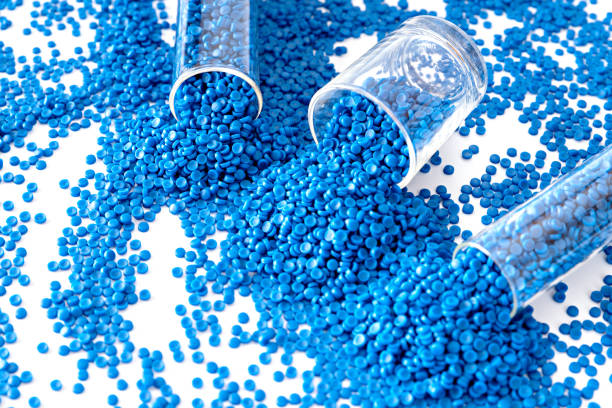 istock White plastic grain, plastic polymer granules,hand hold Polymer pellets, Raw materials for making water pipes, Plastics from petrochemicals and compound extrusion, resin from plant polyethylene. 1842141608