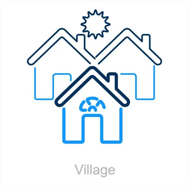 Vector illustration of Village