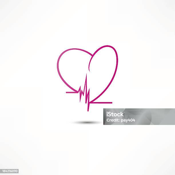 Ilustración de Icono En El Electrocardiograma y más Vectores Libres de Derechos de Amor - Sentimiento - Amor - Sentimiento, Asistencia sanitaria y medicina, Cuadrícula