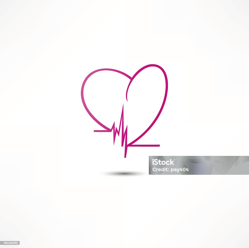 Cardiogram ícone - Royalty-free Amor arte vetorial