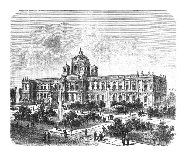 istock Natural History Museum in Vienna - Vintage engraved illustration 1842169352
