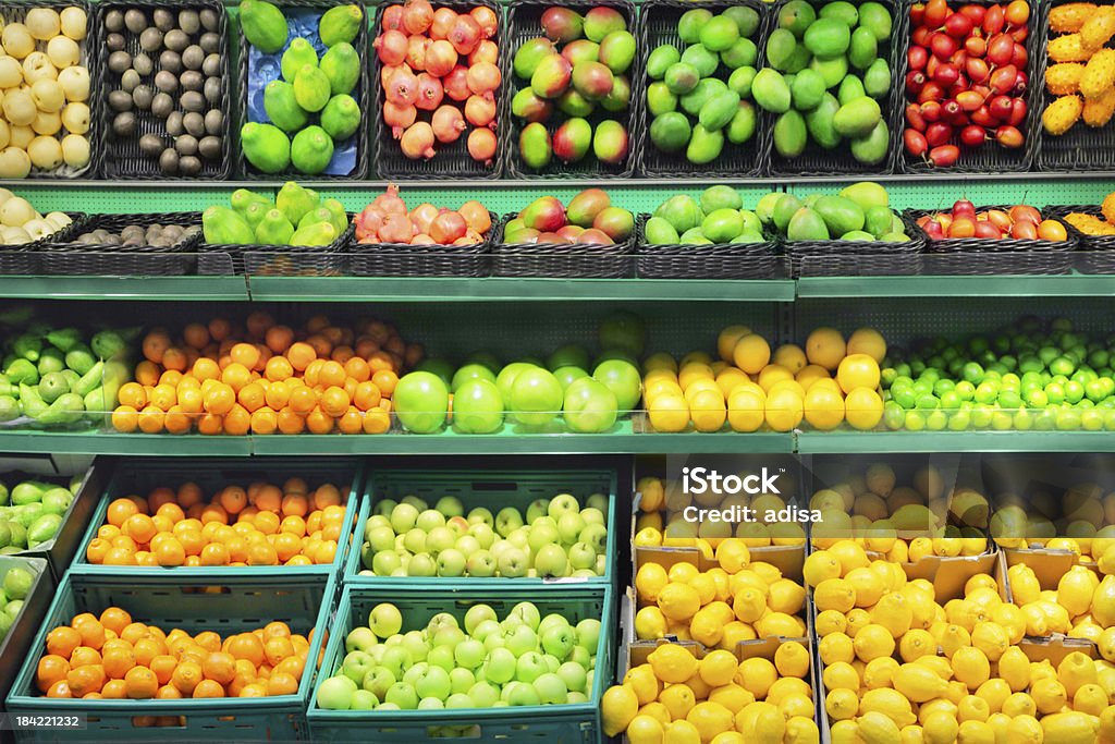 Fruit market Supermarket Stock Photo