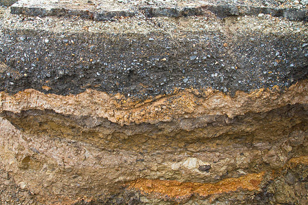土壌で、アスファルト - 地質学 ストックフォトと画像
