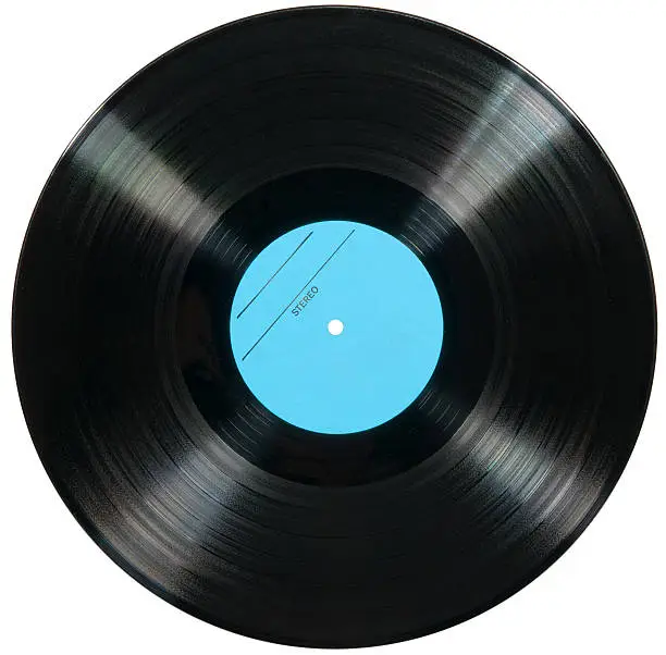 Photo of Vinyl disc isolated on white background
