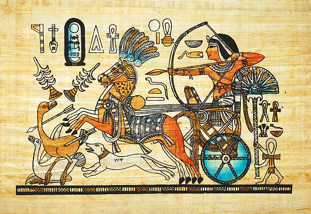 egyptian painting on papyrus