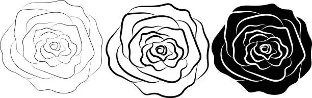 Vector illustration of rose flower icon