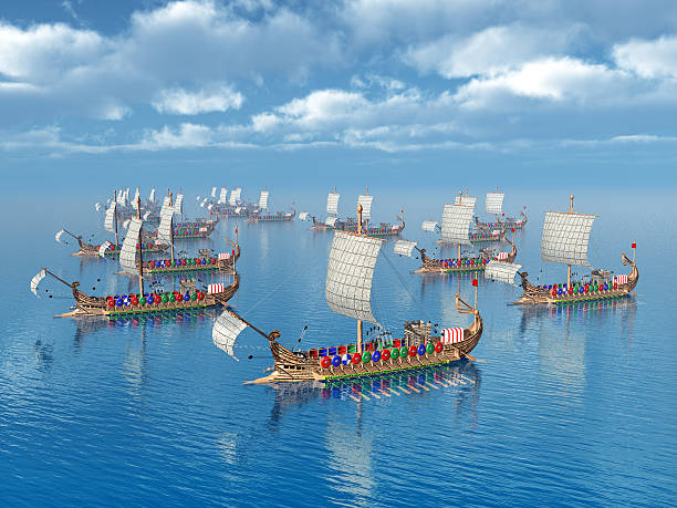 istock Ancient Roman Warships 184224842