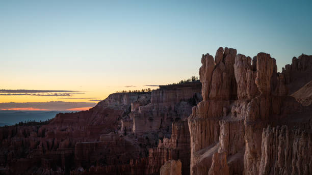 istock Scenic view of the red sandstone formations and trees at Bryce Point, Utah. 1842287020