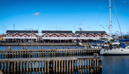 Traditional seafood restaurants on Skagen harbor, Denmark