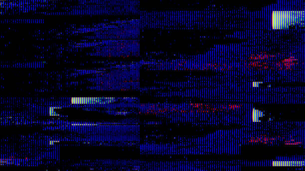 istock Glitch noise static television VFX pack. Visual video effects stripes background, CRT tv screen no signal glitch effect 1842300086