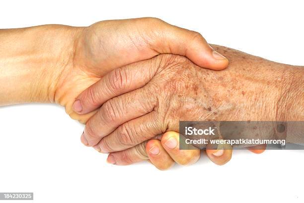 Old And Young Holding Hands Stock Photo - Download Image Now - A Helping Hand, Assistance, People