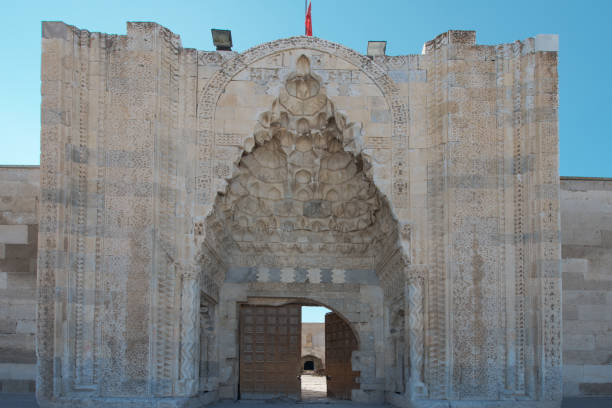 istock Arches and columns in Sultanhani caravansary on Silk Road 1842324393
