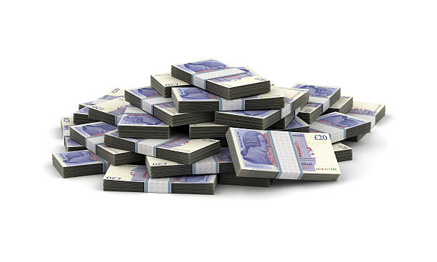 pila di tasto - heap currency british pounds stack foto e immagini stock