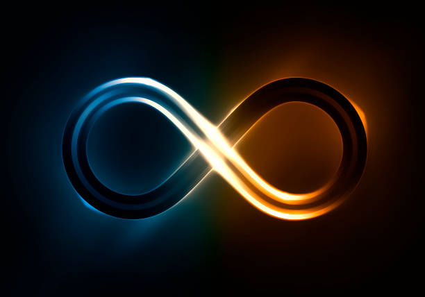 Infinite Light Illusion of and infinity symbol lighting up infinity photos stock pictures, royalty-free photos & images