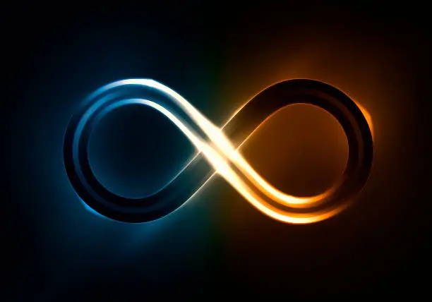 Illusion of and infinity symbol lighting up