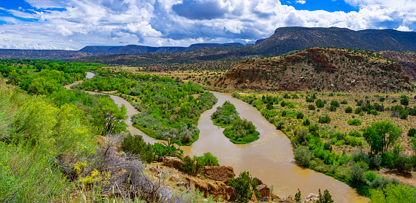 A bend in the Rio Chama near Abiquiu, New Mexico