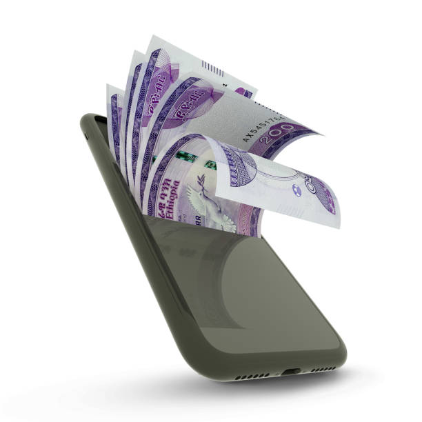 istock 3D rendering of Ethiopian birr notes inside a mobile phone isolated on white background 1842407331
