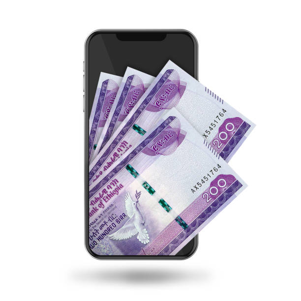 istock 3d Illustration of Ethiopian birr notes inside mobile phone 1842412466