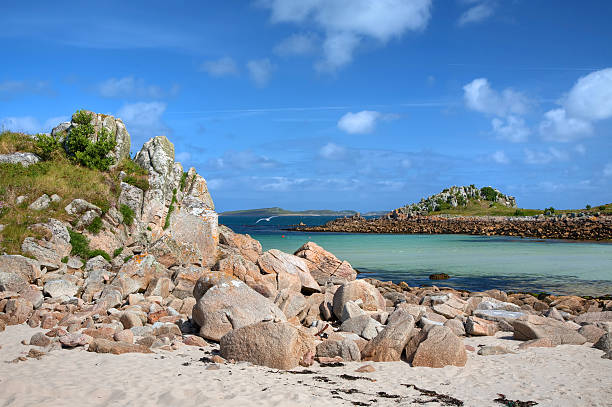 St Agnes The Bar, St Agnes, Isles of Scilly, Cornwall, England. st. martins stock pictures, royalty-free photos & images