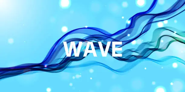 Vector illustration of Smooth flow of wavy shape with gradient vector abstract background