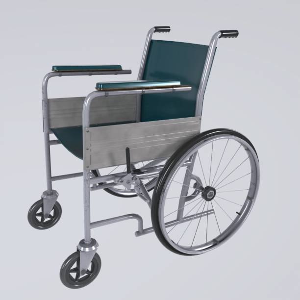 istock Hospital Wheelchair isolated on white background 1842501357