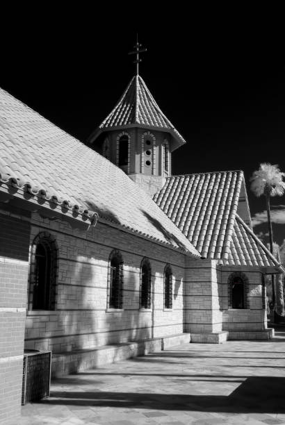 istock Greek Orthodox Chapel in Infrared 1842504632