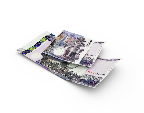 istock 3D rendering of Double Cambodian riel notes isolated on white background 1842541689