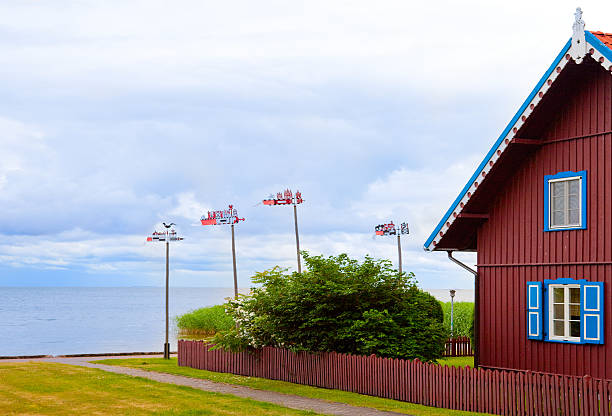 Beach cottages on the island Ærø in Denmark