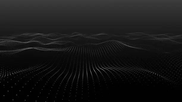 Vector illustration of Abstract futuristic background. Big data visualization. Network connection. Data transfer. 3d rendering. Technology background vector. Vector illustration.