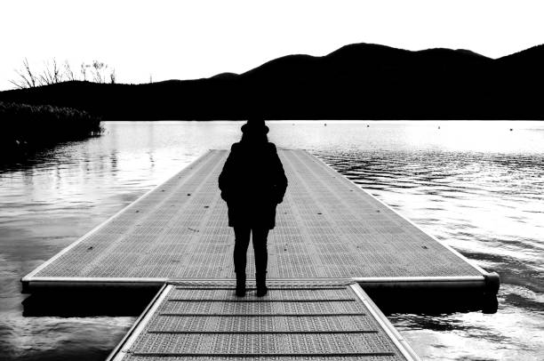 istock Silhouette on the Piediluco pier 1842575025